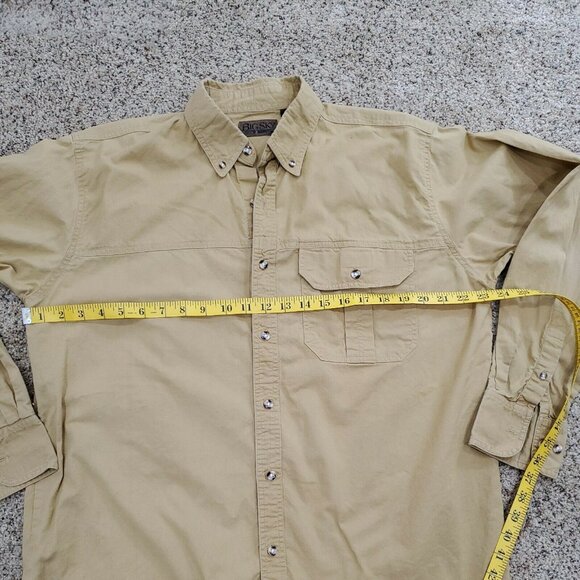 Big Sky Outfitters Long Sleeve Button Up Shirt Brown Mens M Cotton - Picture 4 of 8